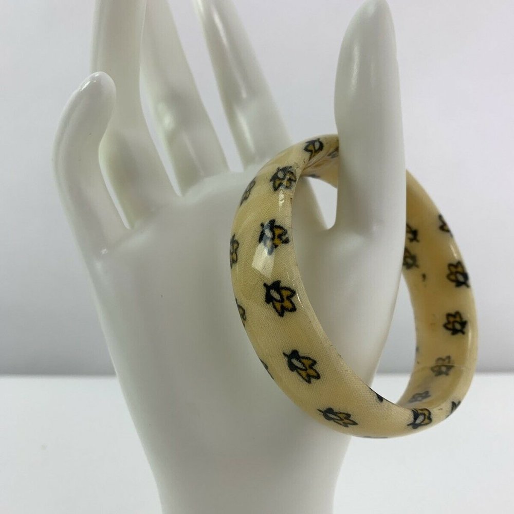Brandt Design Floral Bracelet Bangle Laminated